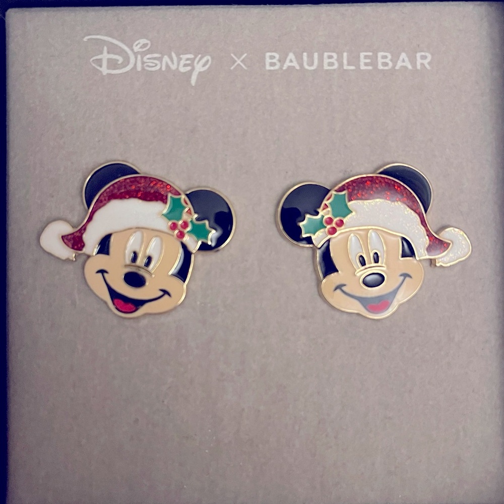 Disney x BAUBLEBAR Santa Mickey earrings